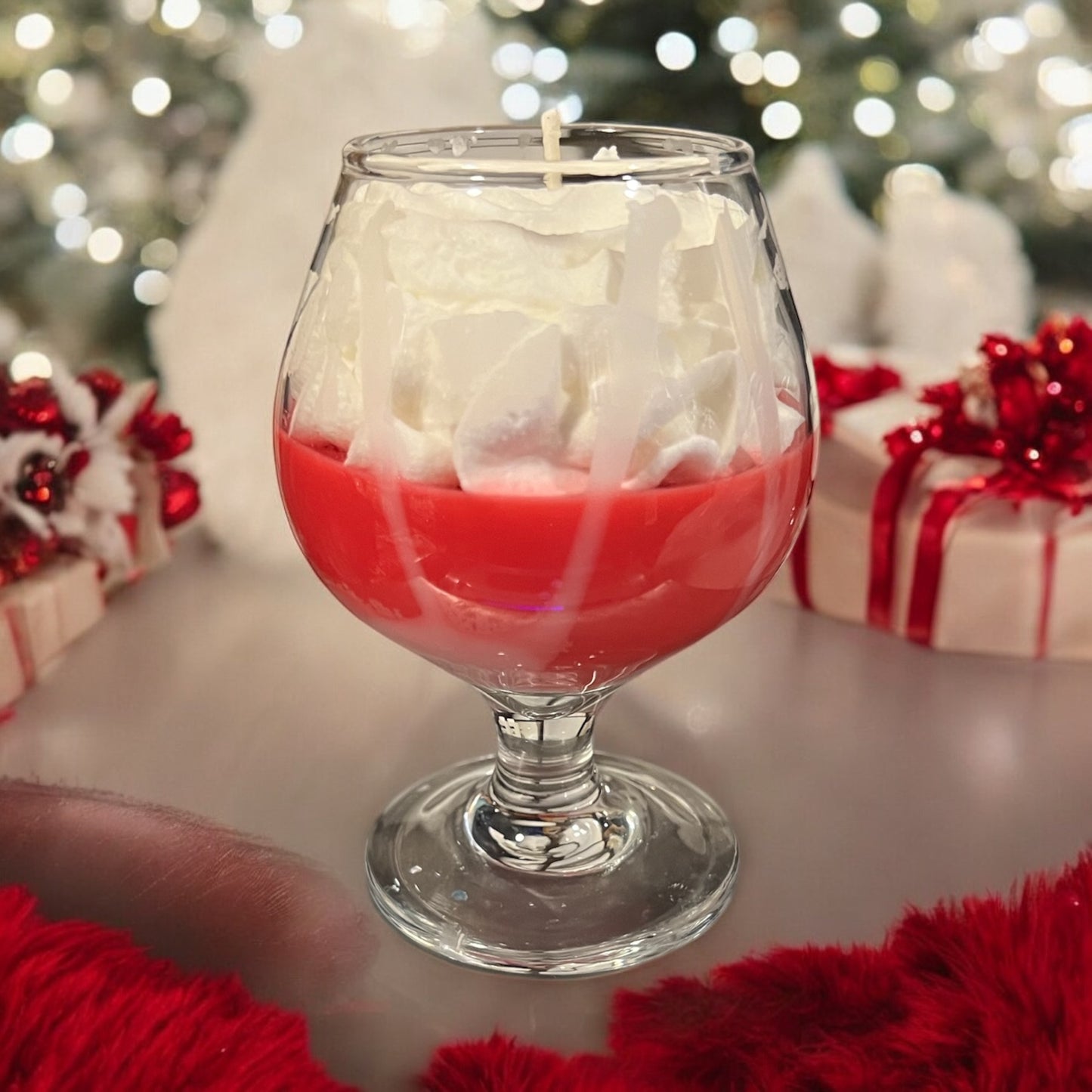 Winter Candy Apple Candle